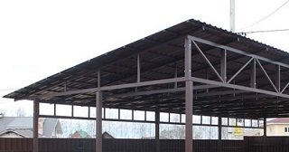 Односкатные навесы из профнастила 4 на 4: монтаж и продажа в Кургане от 1739 руб.